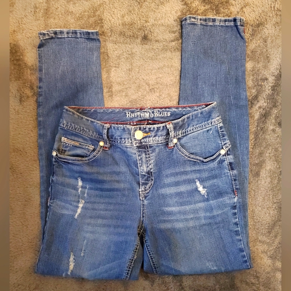 Rhythm In Blues Women's Jeans Size 6 Straight Leg Blue